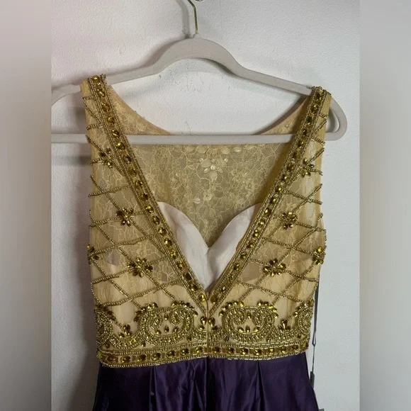 (T4) LUCCI LU sequin embroidered prom or special occasion dress, size 6 - Picture 4 of 15